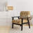 Cactus Desert Dreams Boho Pattern - Upholstered Farmhouse Arm Chair, Rustic Floral Accent Chair-862548220