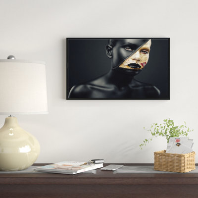 «Woman with a Zip on Face», reproduction d'impression sur toile