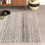 Tapis géométrique en polypropylène tissé à la machine à motif géométrique blanc bouleau / gris argenté Beiler-2093136269