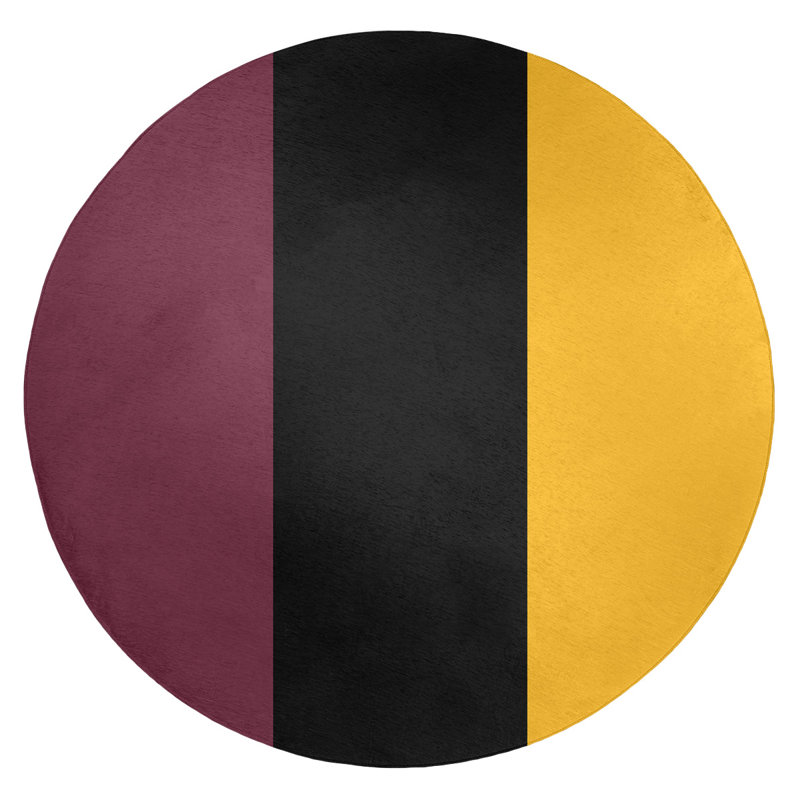 Chenille Striped Indoor Rug, Round 5'