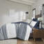 Édredon pour lit double / grand 3 pièces. Capitonnage en coton chenille. Imprimé bleu marine. Remplir. Et 2 taies décoratives. Magnifique literie en chenille lavable à la machine. Chaud assorti-129124964-129124965