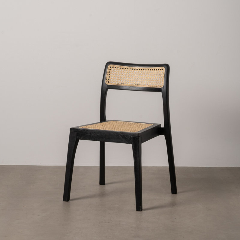 Allmar 44.5cm H Stacking Side Chair, Black