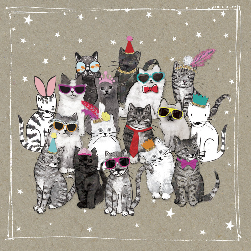Fancypants Cats VII by Hammond Gower - Wrapped Canvas Painting, 51cm H x 51cm W x 3.8cm D
