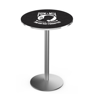 Military Round Metal Base Dining Table