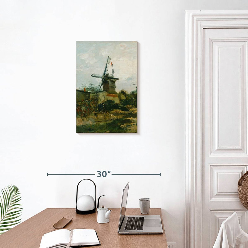 Lilie Windmills On Montmartre, H 24 po x l 16 po