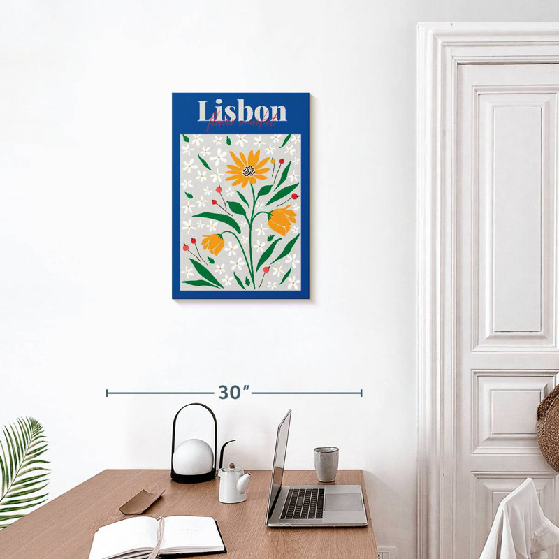 Affiche du marché aux fleurs Harnek Lisbon, H 24 po x l 16 po