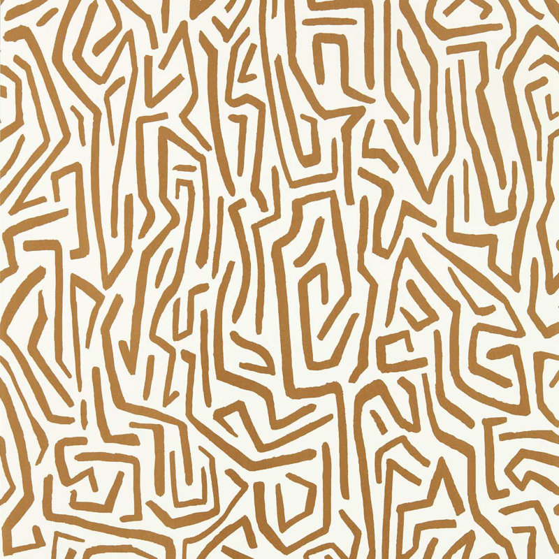 Melodic 10.05m x 68.6cm Wallpaper Roll, Gold/Paper Lantern