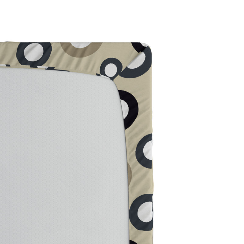 Microfiber Geometric Fitted Sheet, Twin Fitted Sheet