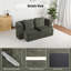 Canapé-lit convertible de 78,7 po, canapé-lit simple pliant avec coussin et couverture, causeuse futon moderne en tissu Scott, aucun assemblage requis-1048904133