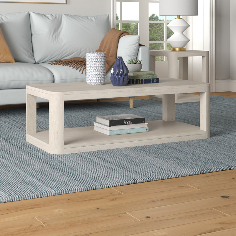 Vegard Wide Square Side Table, White