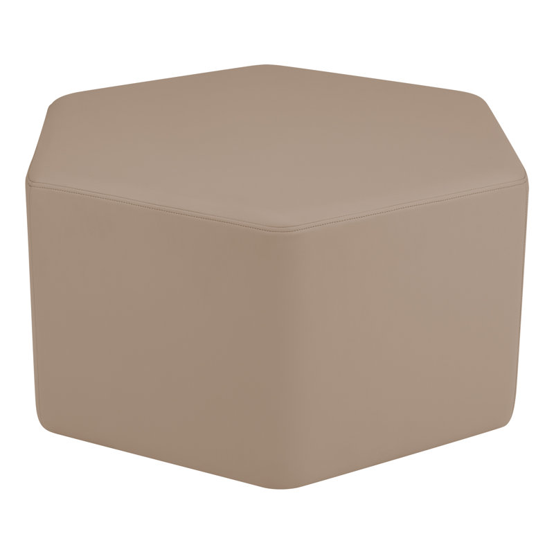 Tabouret hexagonal structuré de Learniture, Taupe hachuré