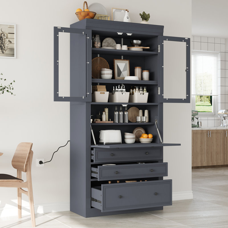 Armoire de rangement autoportante Elegant, Gris