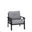 Ensemble de 2 fauteuils en métal toutes saisons, structure avec coussins-716276647