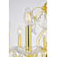 Lustre classique / traditionnel à 8 lumières de style bougie avec détails en cristal Dagmar-23083553-23083551