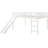 White Loft Bed With Slide - Built Solid Wood Frame Advantageous Made From