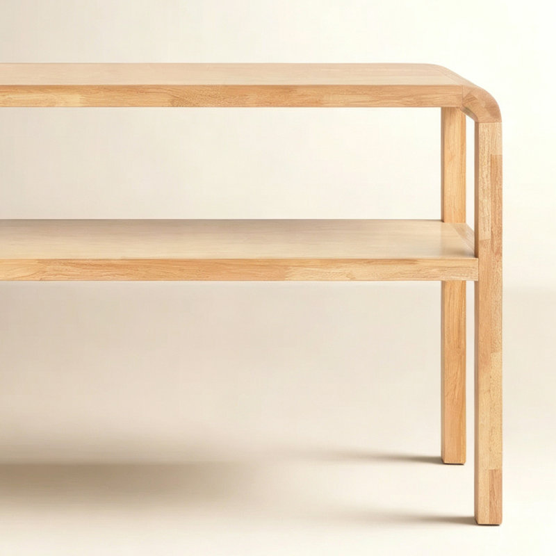 Console Wabi-Sabi, H 29,9 po x l 59,1 po x P 13,8 po, Brun, Brun, Brun