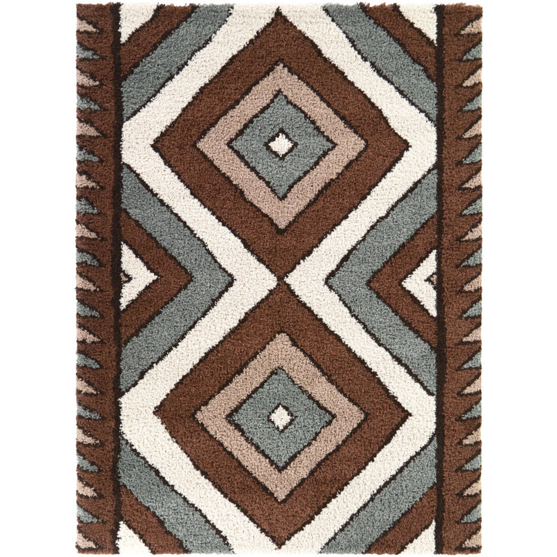 Tapis brun Quiroga, Rectangle 5 pi 3 po x 6 pi 11,9 po