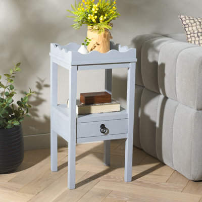 1-Drawer Accent Table with Scalloped Edges