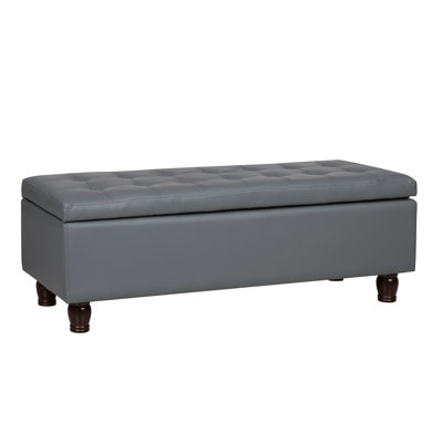 Eloise Faux Leather Ottoman