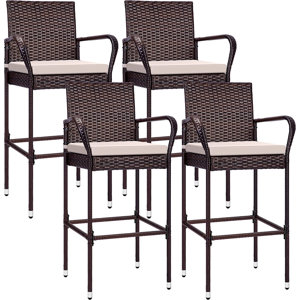 Aihnoa 30” Patio Bar Stool with Cushion