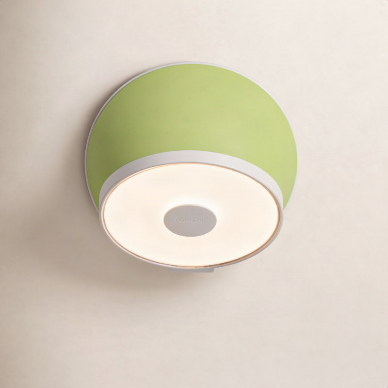 Gravy Aluminium LED Flush Mounted Sconce, Matte Green