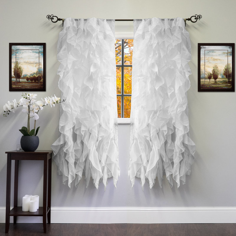 Fulda Semi Sheer Curtain Single Panel, 50" W x 63" L, Silver