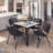 Kee Square Breakroom Table Top, 4 M Stack Chairs-2007604520-2007604523