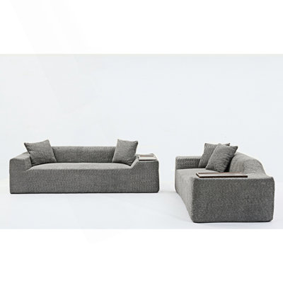 2 Piece Cloud Sofa Set Upholstered Sofa Set Modern 3 Seater And 2 Seater Sofa