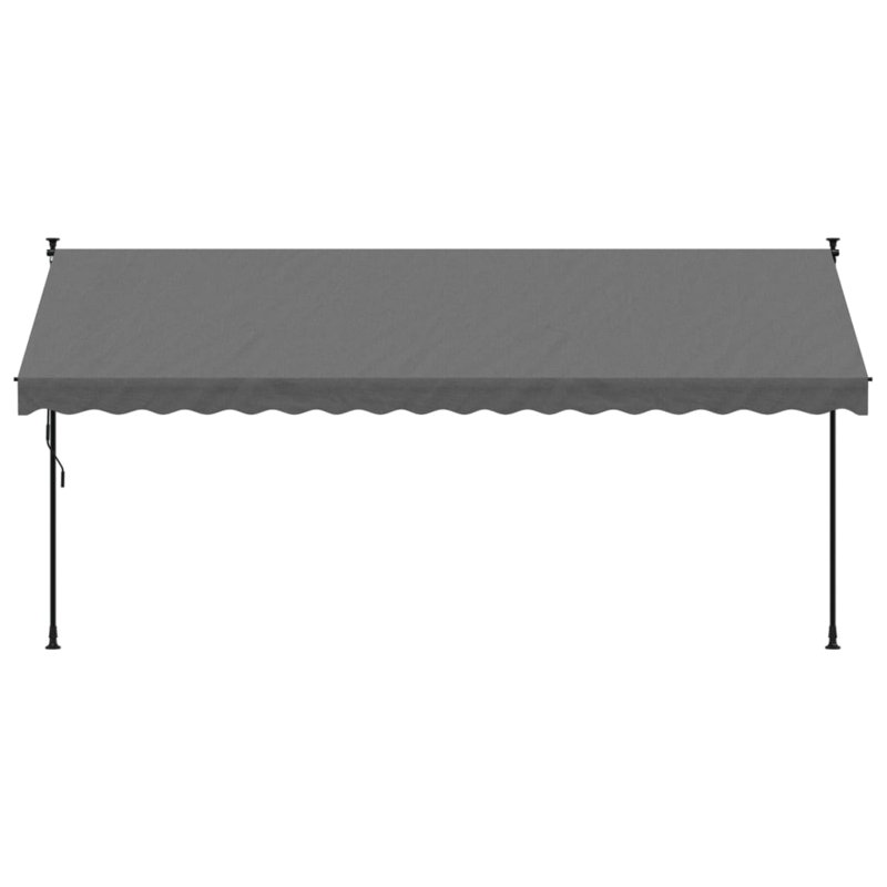 Replacement Fabric For Awning Valance, 400cm W x 150cm D, Solid Colour, Anthracite
