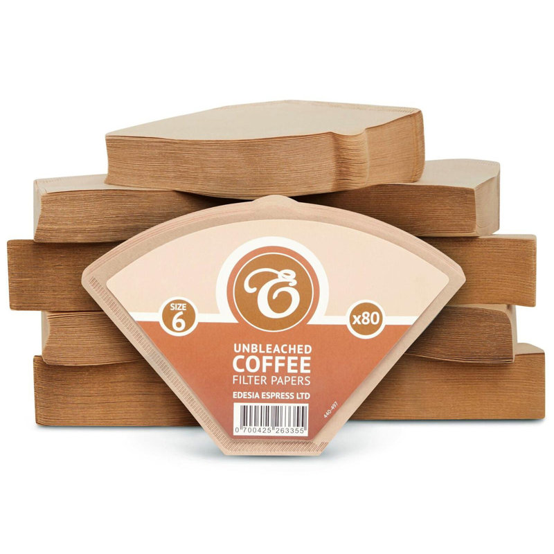 800 Size 6 Brown Coffee Filter Paper Cones – Commercial Use