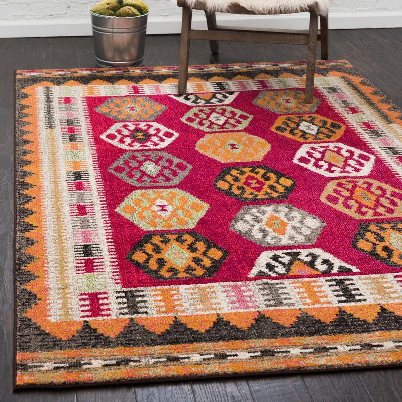 Giroux Washable Geometric Indoor Rug, Rectangle 2' x 3'