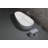 Kingston Brass Arcticstone 72-Inch Solid Surface Egg Shaped Double Ended Freestanding Tub with Drain-57475212