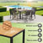 Weatherproof Garden Table, Large, 140 X 90 X 75 Cm, Aluminium Patio Table With Table Top, Rectangular Outdoor Dining Table For 6 People, Sturdy Garden, Patio Or Balcony Table-1582057371