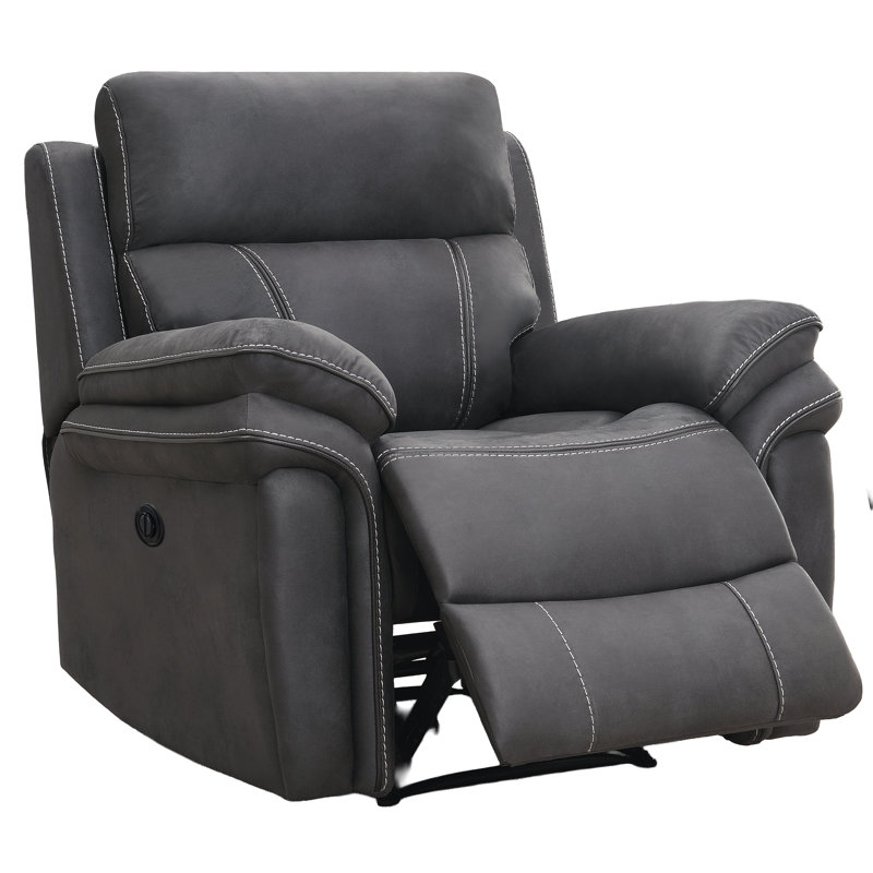 Adalynn 106cm Wide Standard Recliner, Charcoal Grey