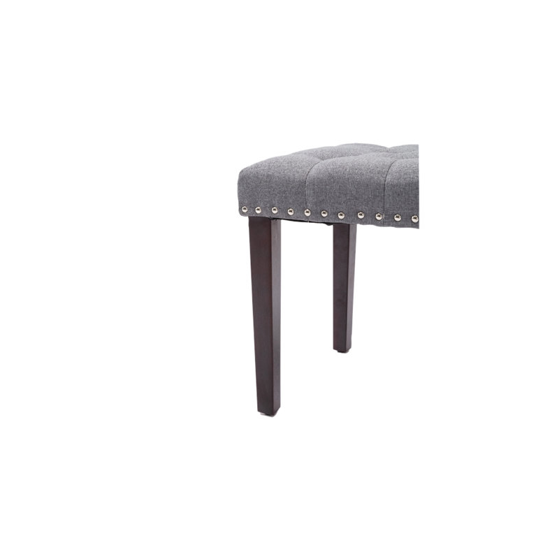 Banc en tissu capitonné Cabara (gris), gris