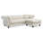 Nola Velvet L-Shaped Sectional Reversible-1393727330