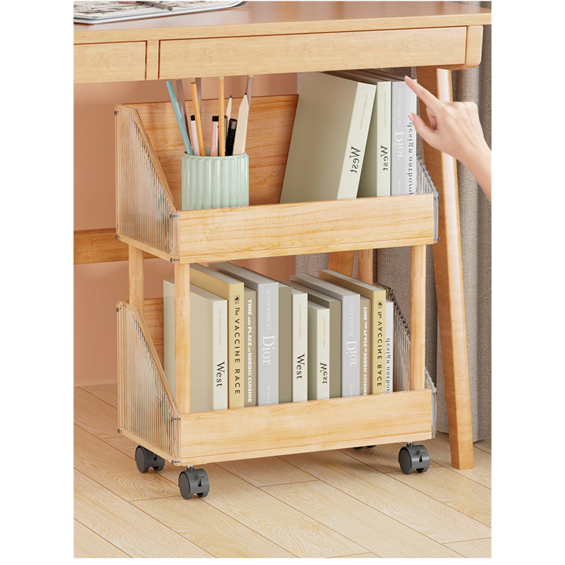 20.08'' H x 17.72'' W Book Cart with Wheels