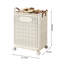 Grand panier à linge pliable avec roulettes et poignée, panier à linge pliant et roulant, panier de rangement portable polyvalent pour la lessive / salle de bain beige-125532000-125532001