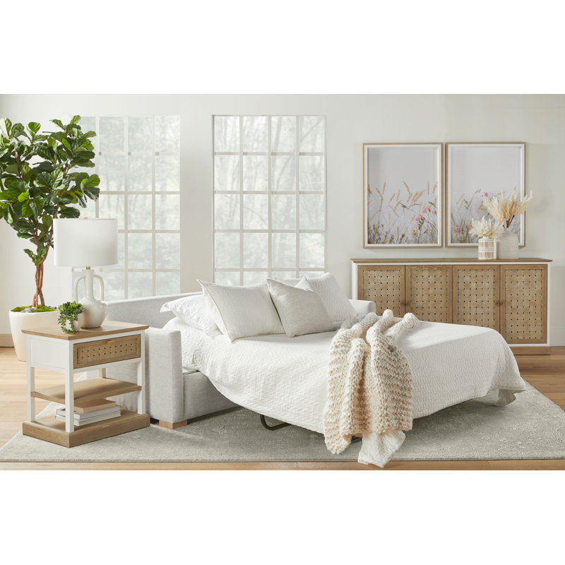 Siyana 86" Square Arm Sofa Bed with Reversible Cushions