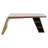 Pilot Writing Desk With Brass Finish And 3 Shelves-1865777543