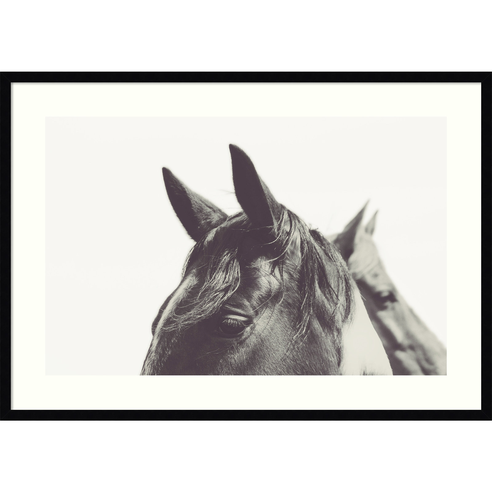 Partner by Emiko And Mark Franzen, 15" H x 19" W x 1.5" D, Black Framed Paper