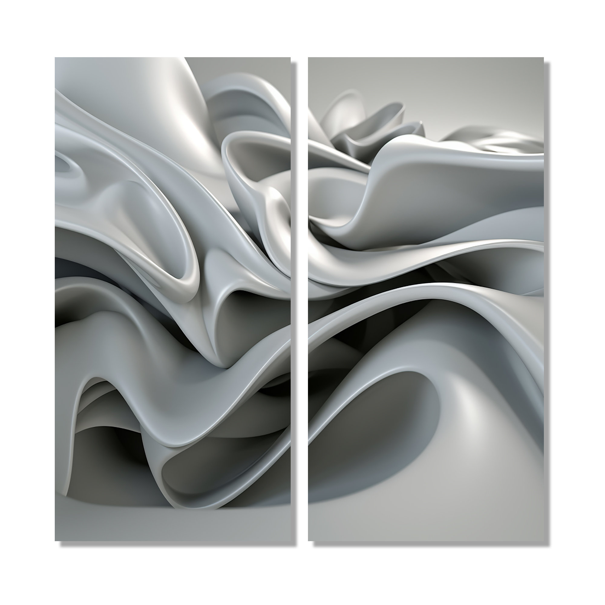 Wrought Studio™ Grey Infinite Ripples - Modern Wall Art | Wayfair