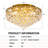 Modern 18" 4-Light Round Crystal Flush Mount Ceiling Light