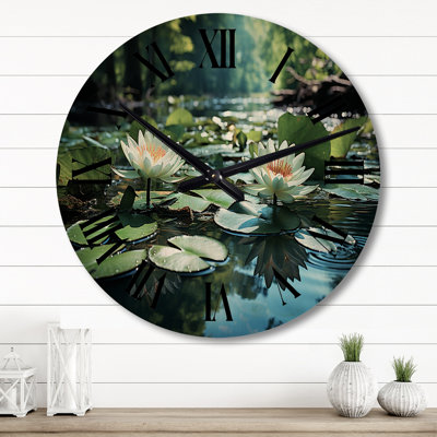 Horloge murale en bois massif Maysaa