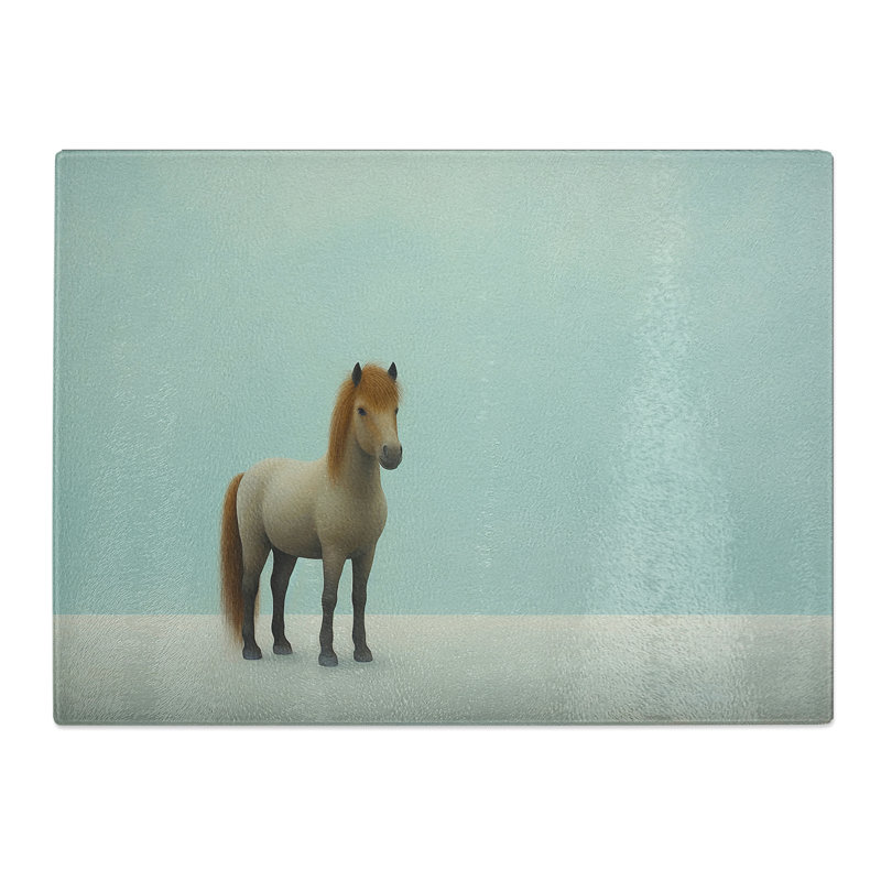 Pony Minimalism  Glass Chopping Board