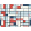 Gweneviere Mondrian Geometric Machine Printed Duvet Cover-1981819935-1993590023