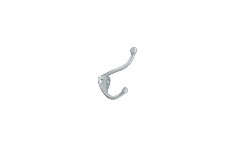 D802897696D84E689A8B7FCE3B553440 Crochet pour manteau et chapeau, finition chrome satiné, Chrome brossé