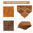 Dashiell 12-Slat Acacia Deck Tile - 10-Pack Interlocking Diagonal