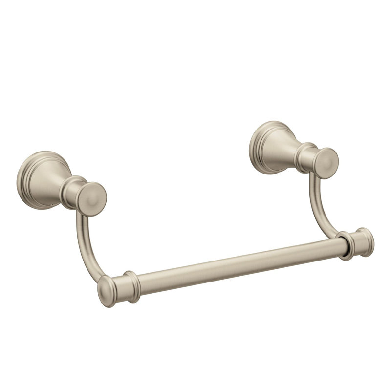 Belfield Bathroom 11" Wall Mounted Towel Bar, Brushed Nickel