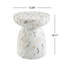 Table d'appoint sculpturale MGO avec finition en albâtre